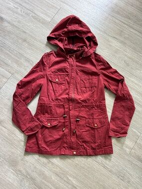 Military style Utility Jacket with removable hood